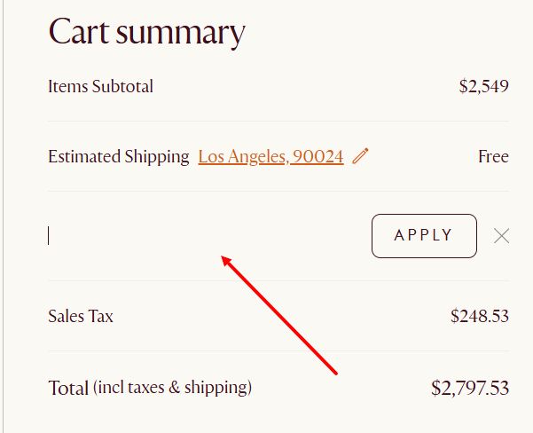 “How to apply a Castlery promo code”